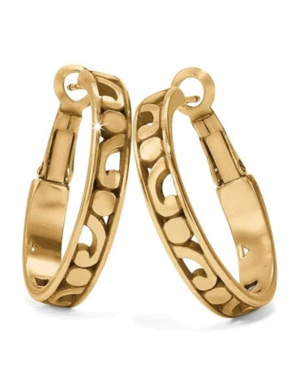 New Brighton Gold Plated Contempo Small Hoop Earrings